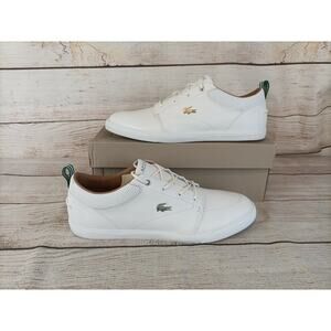 Lacoste Mens Sz 11.5 Bayliss 119 1 U Sneakers White Leather